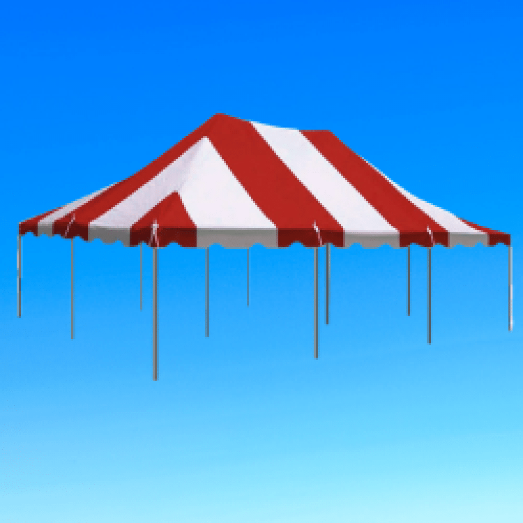 20x40 Red/White Pole Tent